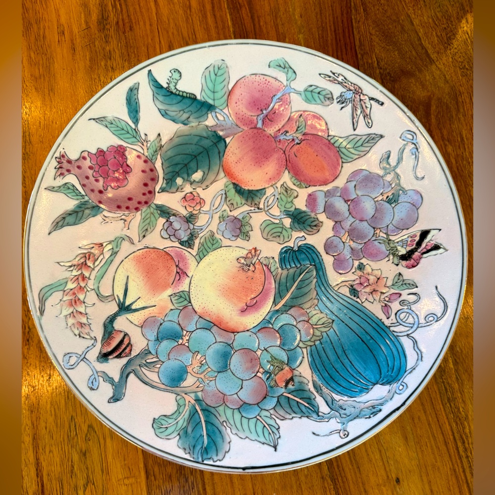 Andrea By Sadek decorative fruit plate porcelain and enamel made‎ in China